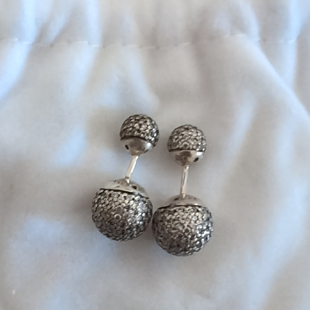 Sterling Silver Pandora Bubble Earrings